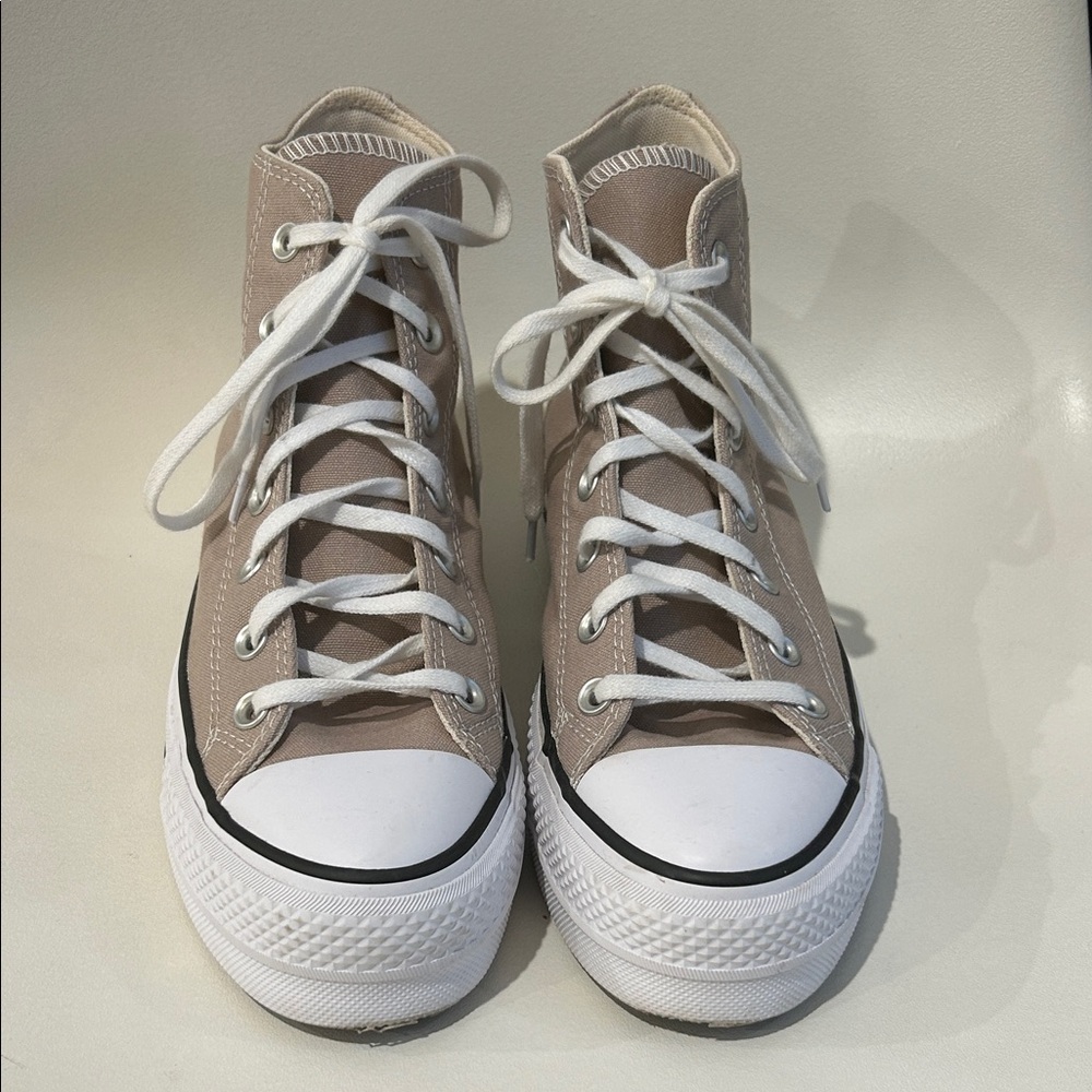Converse Chuck Taylor All Star High Top Sneakers in Taupe - Picture 2 of 11